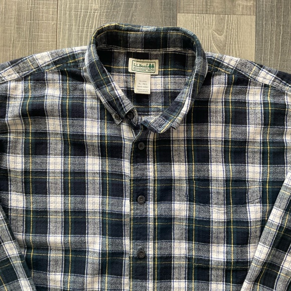 LL Bean Scotch Plaid Flannel Shirt Button Down
228061
Blue Green White
Men’s XL - Picture 3 of 7